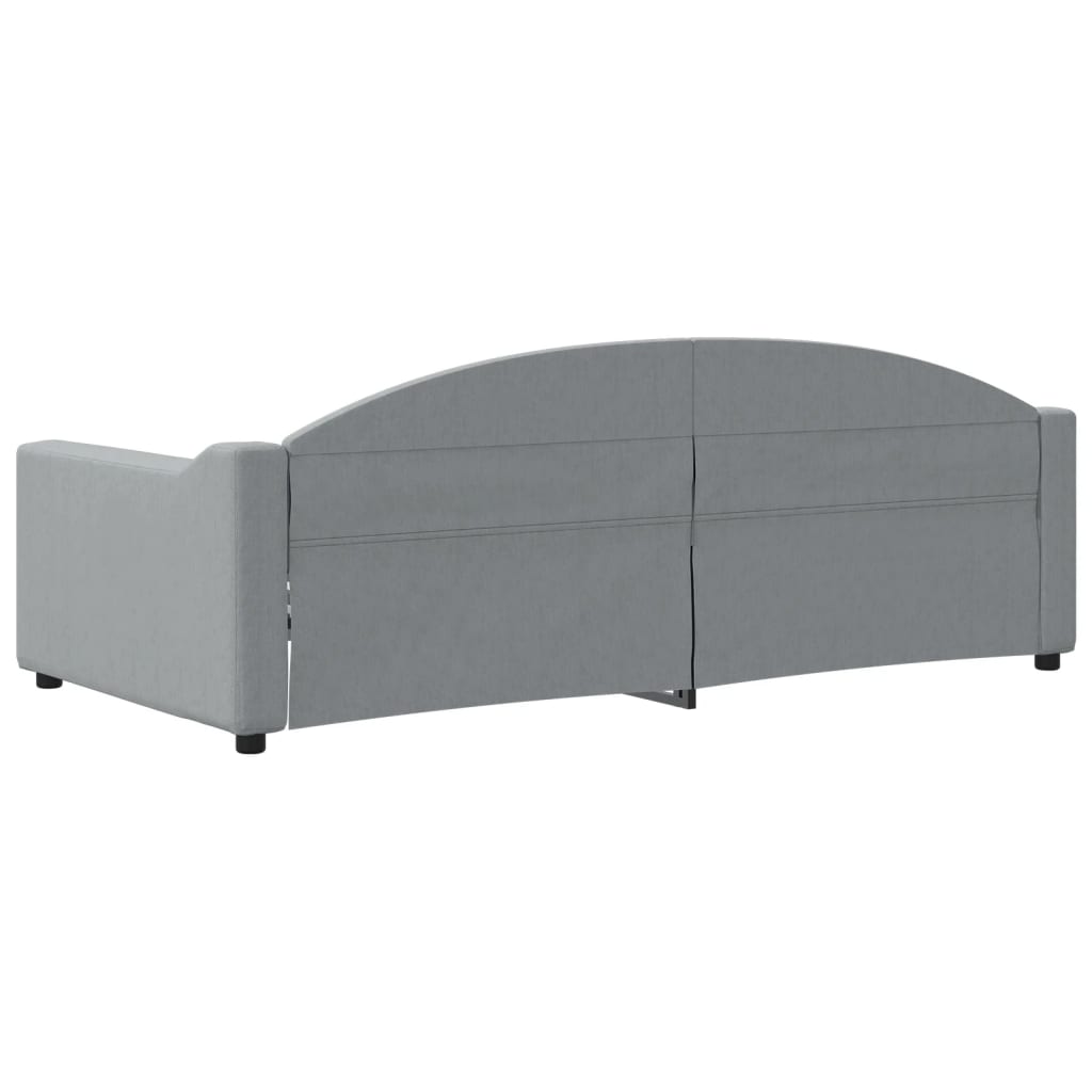 Lit de repos sans matelas gris clair 90x190 cm tissu - XIOS