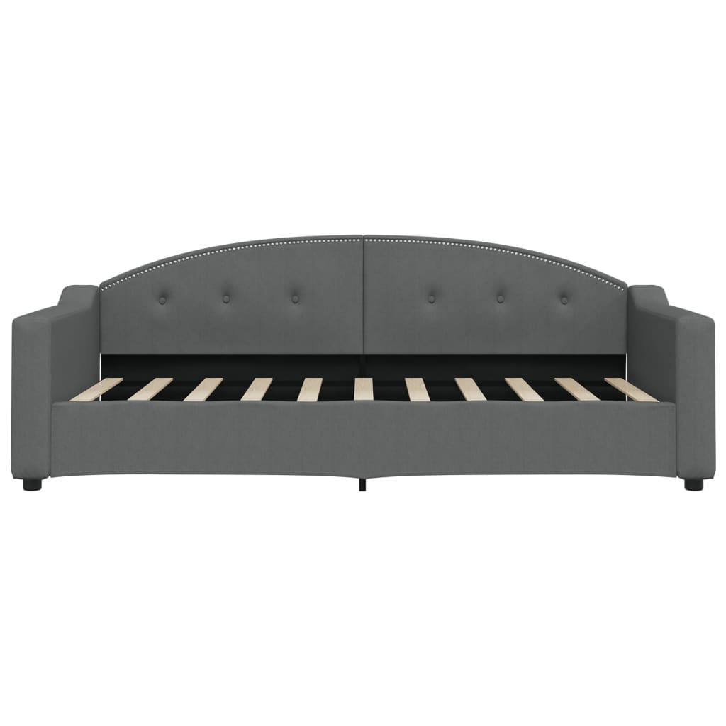 Lit de repos sans matelas gris foncé 90x190 cm tissu - XIOS