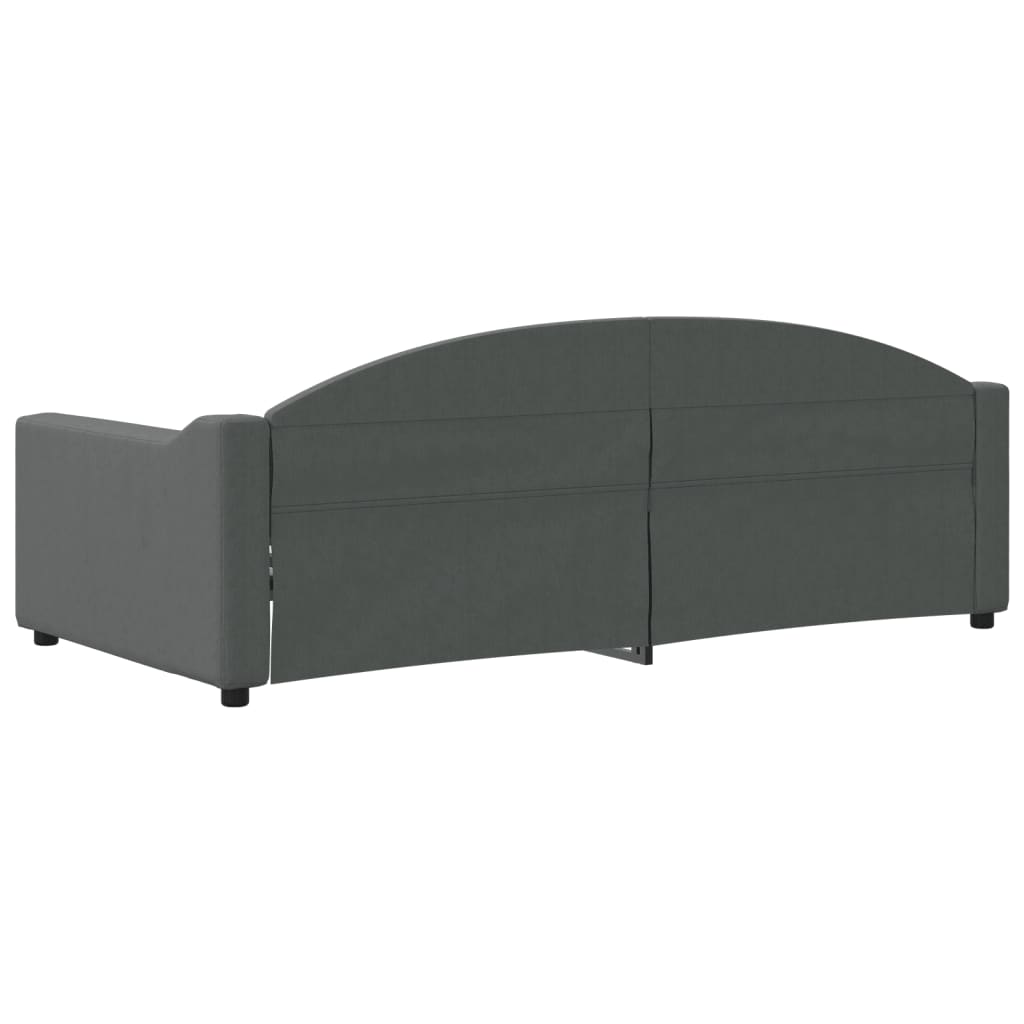 Lit de repos sans matelas gris foncé 90x190 cm tissu - XIOS