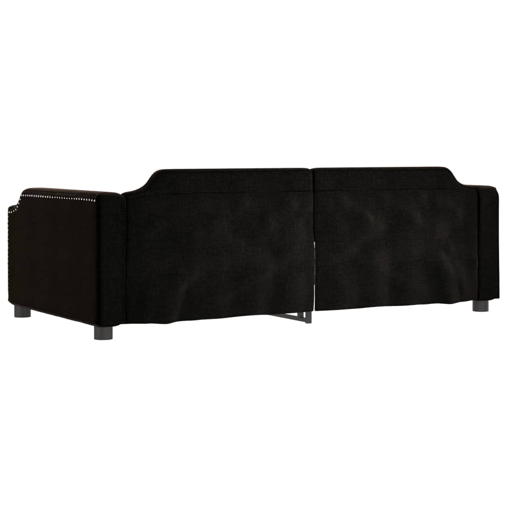 Lit de repos sans matelas noir 80x200 cm tissu - XIOS