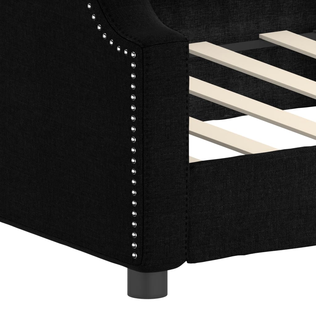 Lit de repos sans matelas noir 80x200 cm tissu - XIOS