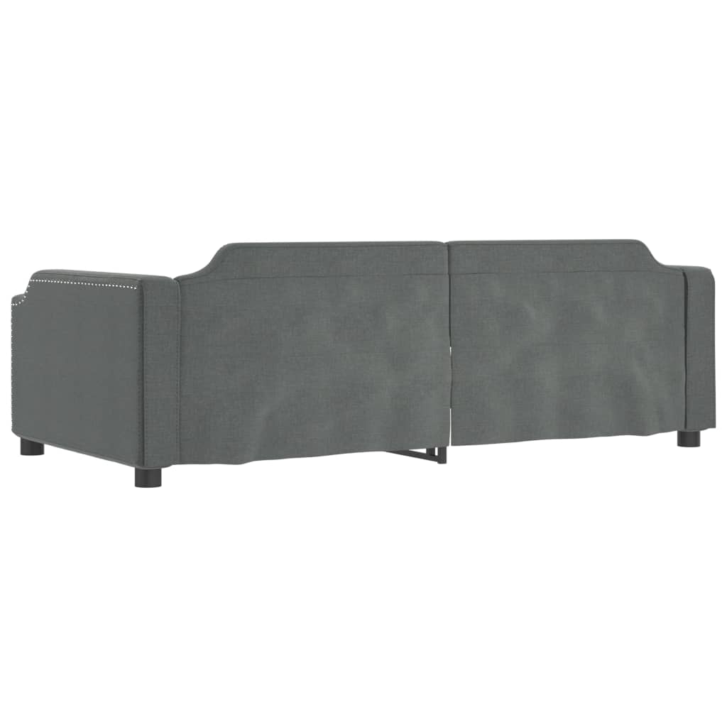 Lit de repos sans matelas gris foncé 90x200 cm tissu - XIOS
