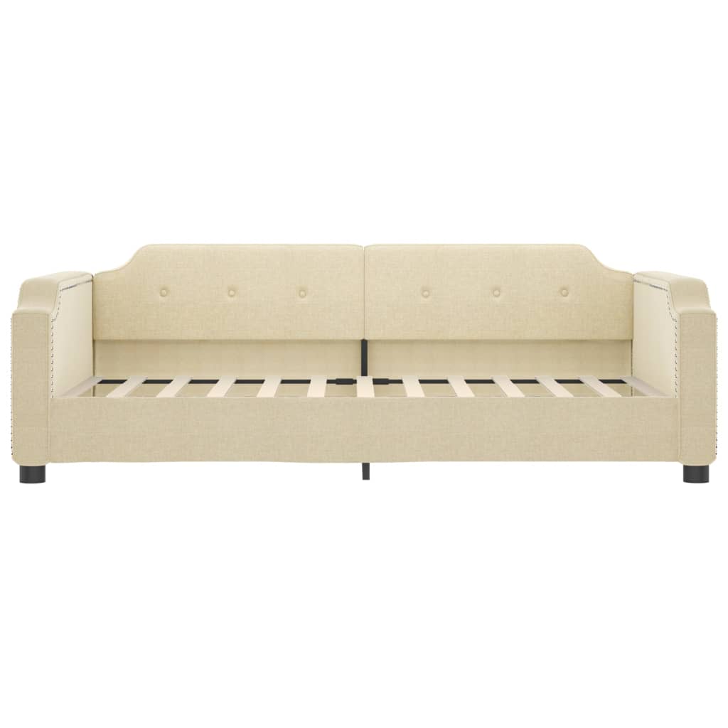 Lit de repos sans matelas crème 90x200 cm tissu - XIOS