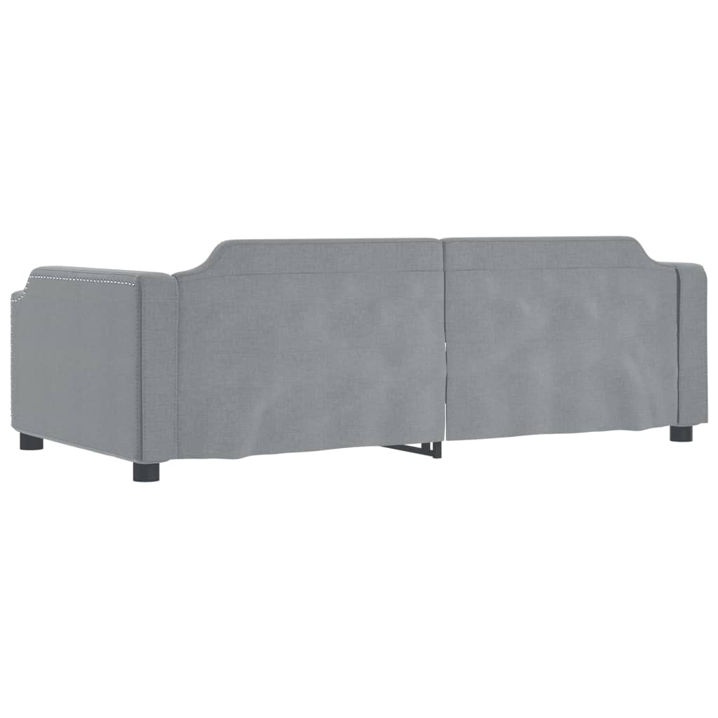 Lit de repos gris clair 100x200 cm tissu - XIOS