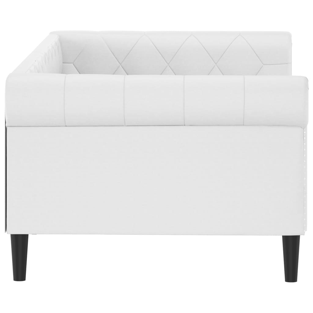 Lit de jour blanc 80x200 cm similicuir - XIOS