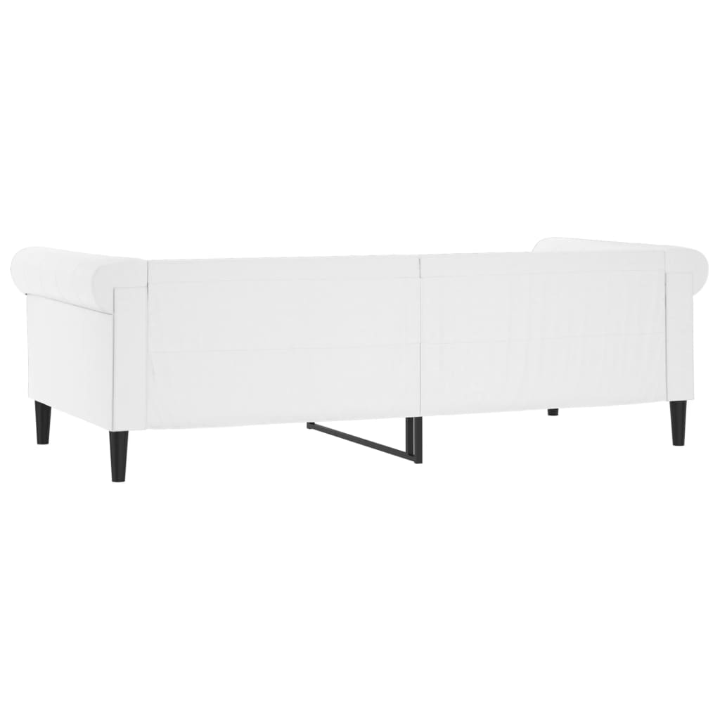 Lit de jour blanc 80x200 cm similicuir - XIOS