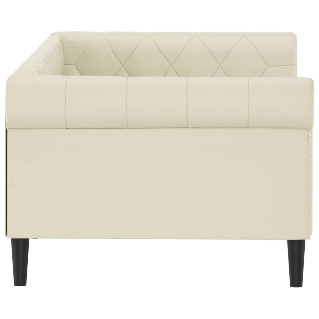 Lit de jour sans matelas crème 80x200 cm similicuir - XIOS