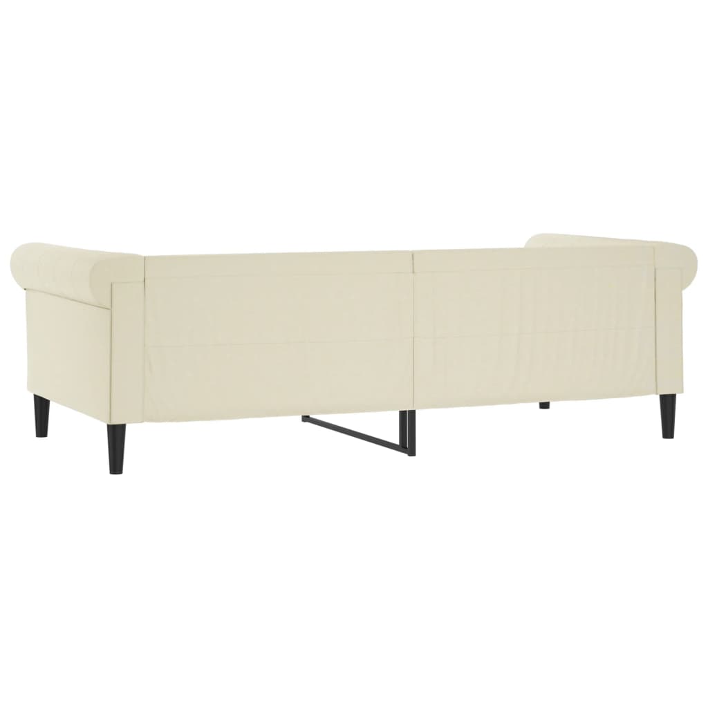 Lit de jour sans matelas crème 80x200 cm similicuir - XIOS