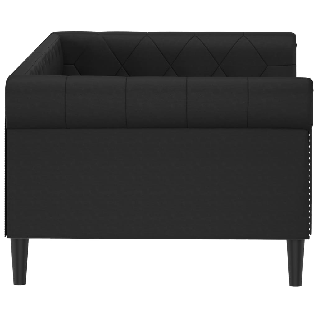 Lit de jour sans matelas noir 90x200 cm similicuir - XIOS