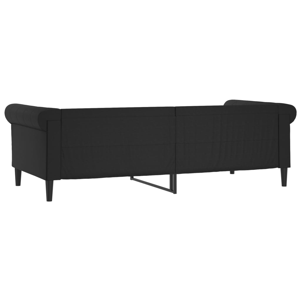 Lit de jour sans matelas noir 90x200 cm similicuir - XIOS