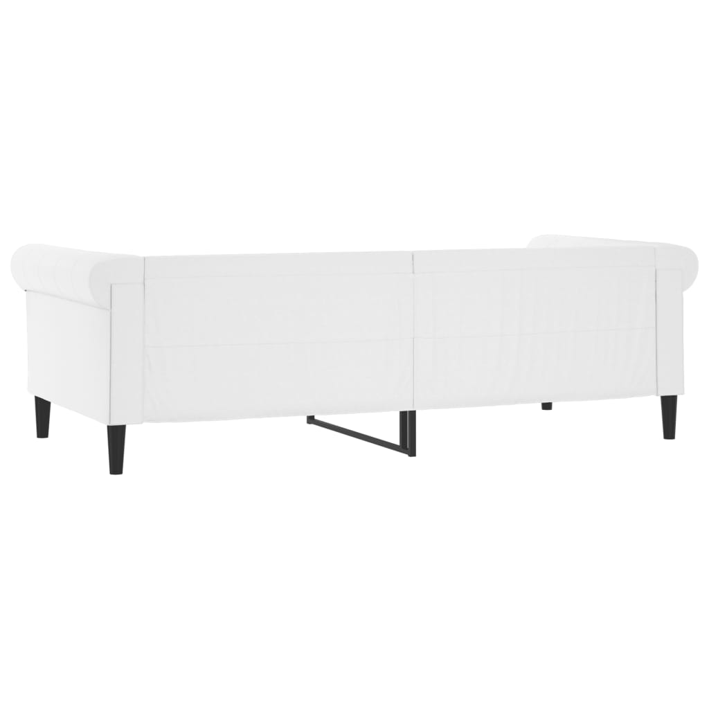 Lit de jour sans matelas blanc 90x200 cm similicuir - XIOS