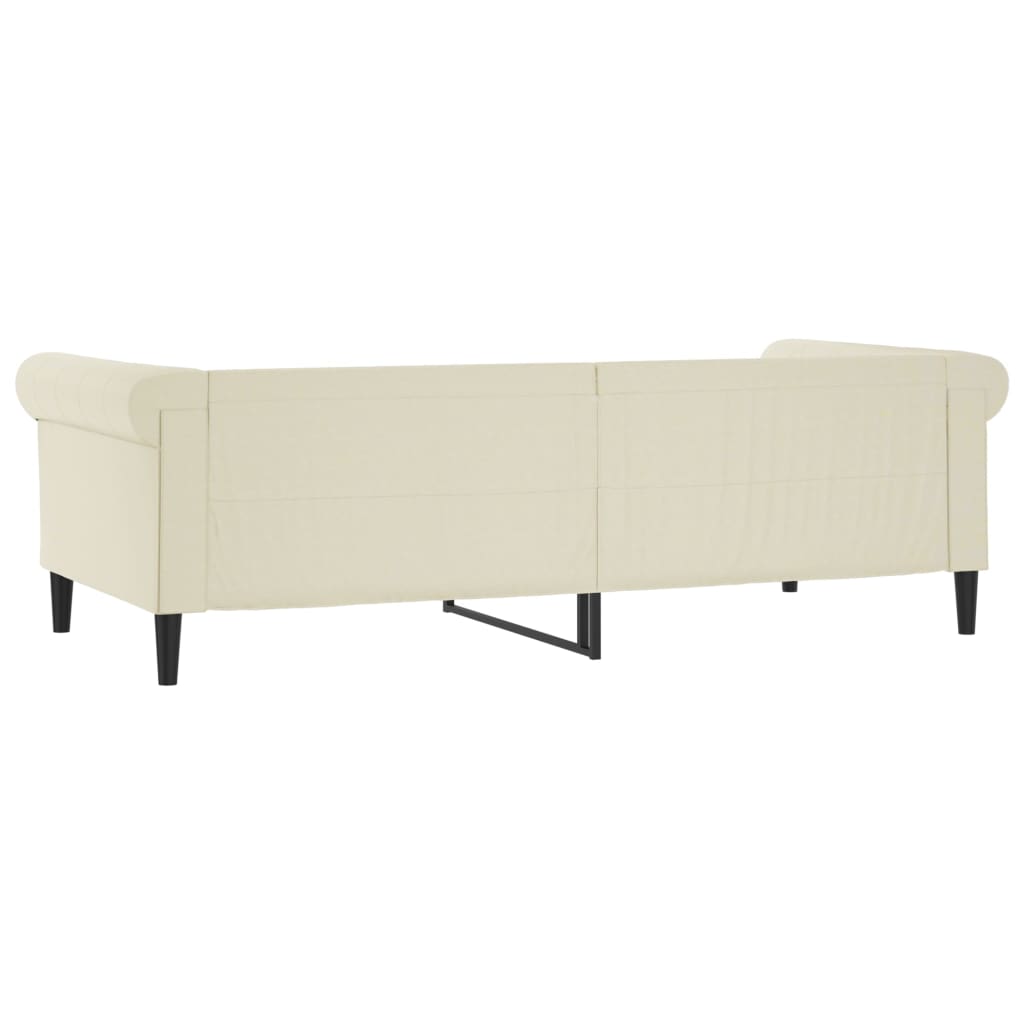 Lit de jour sans matelas crème 90x200 cm similicuir