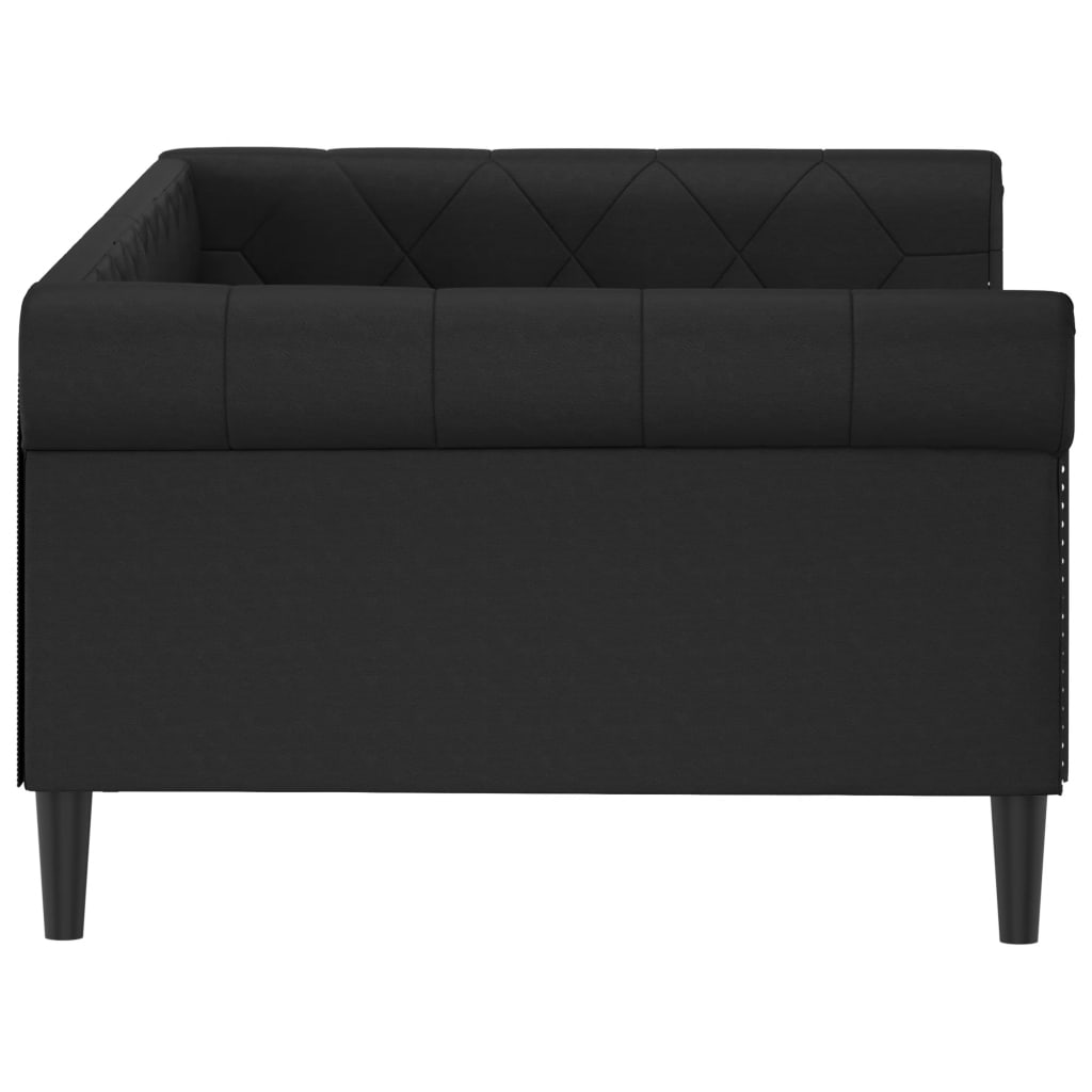 Lit de jour sans matelas noir 100x200 cm similicuir - XIOS