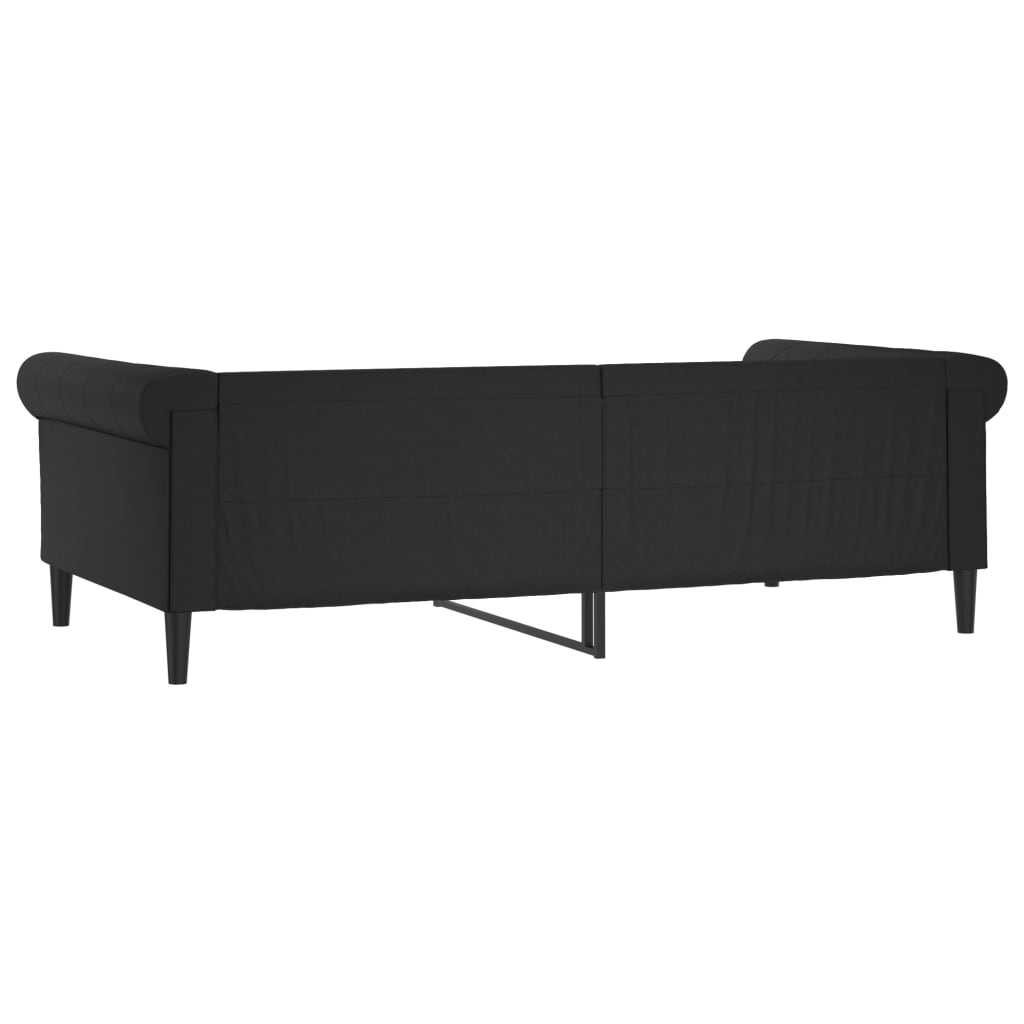 Lit de jour sans matelas noir 100x200 cm similicuir - XIOS