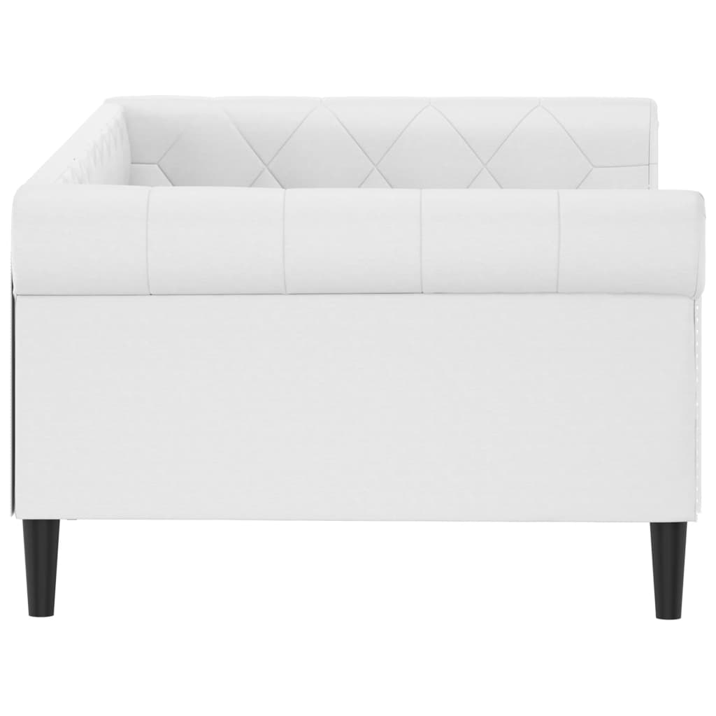 Lit de jour blanc 100x200 cm similicuir - XIOS