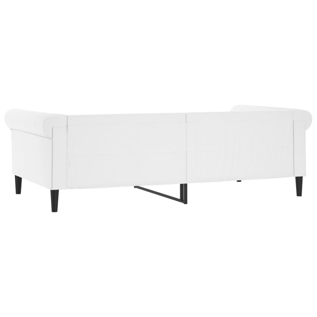 Lit de jour blanc 100x200 cm similicuir - XIOS