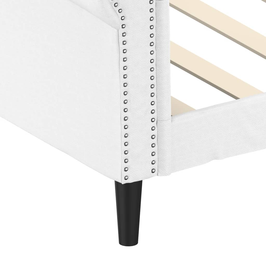Lit de jour blanc 100x200 cm similicuir - XIOS