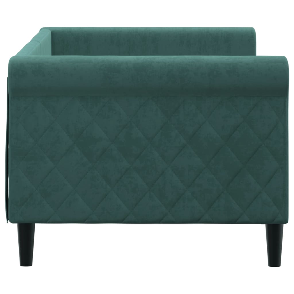Lit de repos sans matelas vert foncé 80x200 cm velours - XIOS