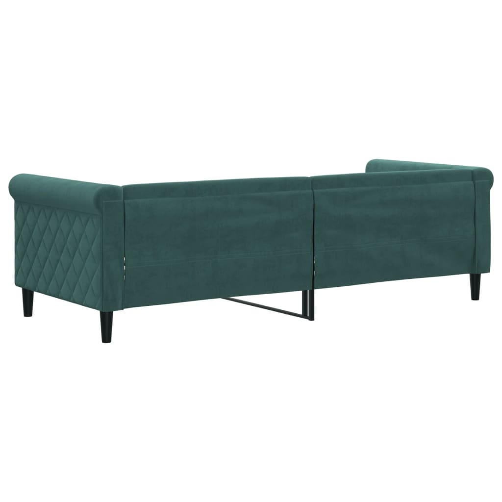 Lit de repos sans matelas vert foncé 80x200 cm velours - XIOS