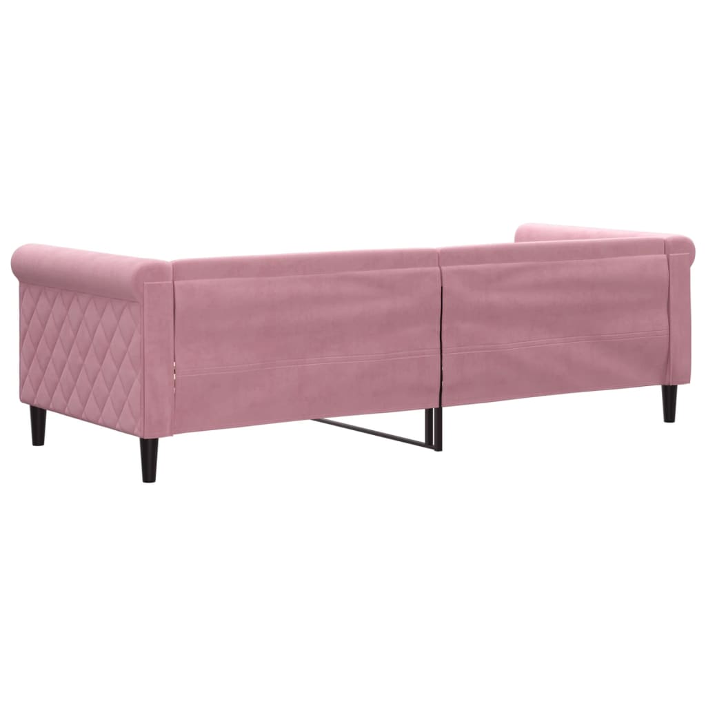 Lit de repos sans matelas rose 80x200 cm velours - XIOS