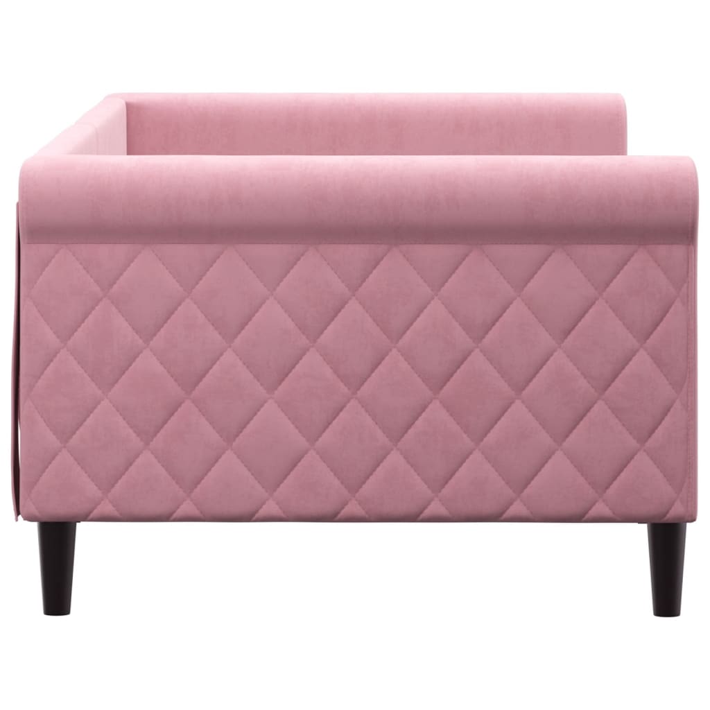 Lit de repos sans matelas rose 90x200 cm velours - XIOS