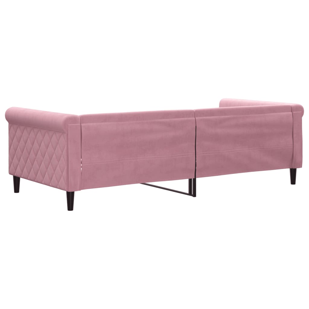 Lit de repos sans matelas rose 90x200 cm velours - XIOS