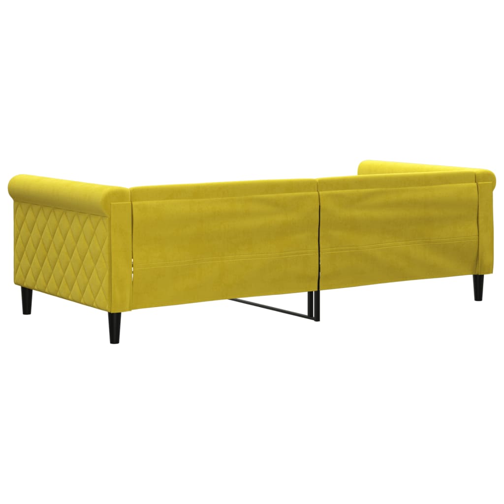 Lit de repos sans matelas jaune 90x200 cm velours - XIOS