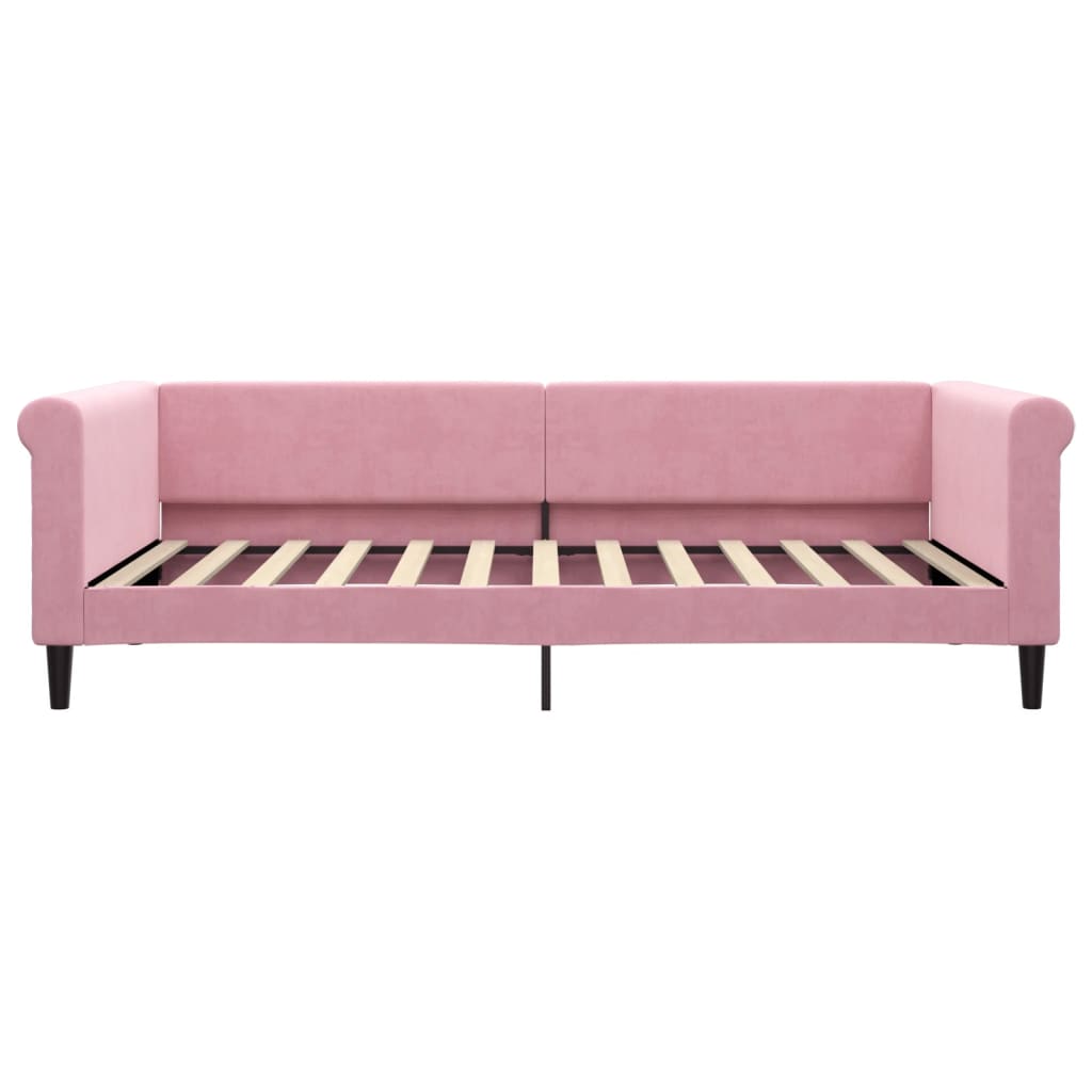Lit de repos rose 100x200 cm velours - XIOS