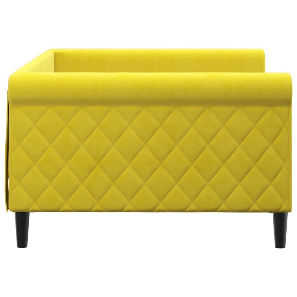 Lit de repos sans matelas jaune 100x200 cm velours - XIOS