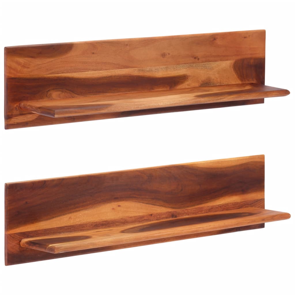 Étagères murales 2 pcs 112x20x26 cm bois massif d'acacia - XIOS