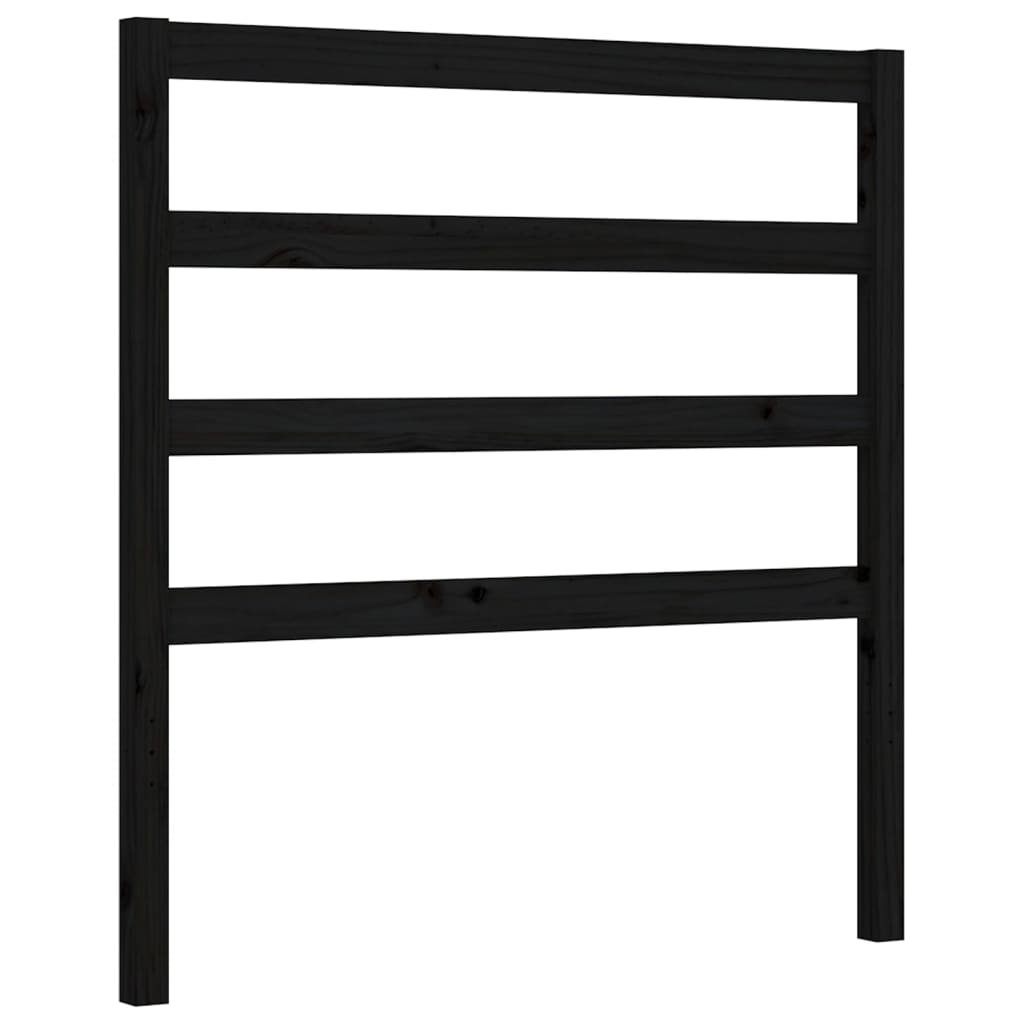 Cadre de lit sans matelas noir bois de pin massif - XIOS