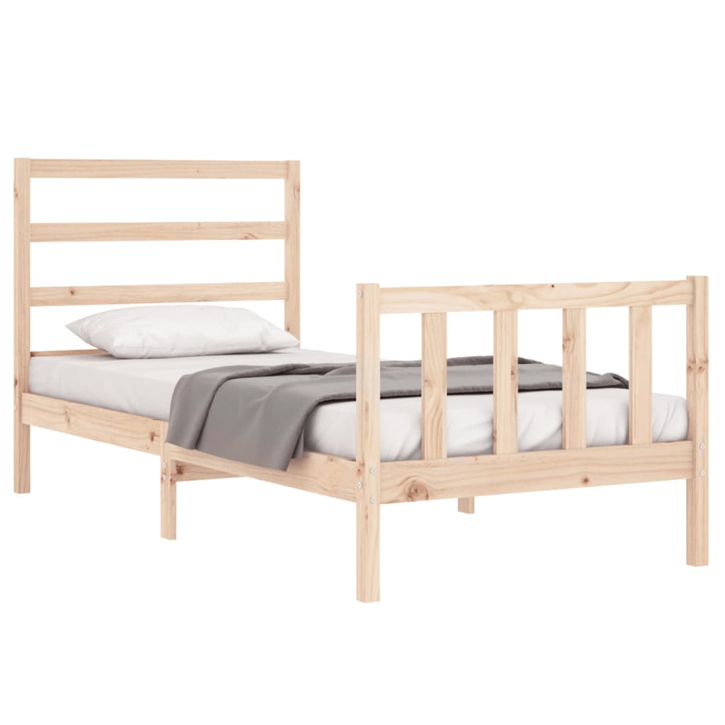 Cadre de lit sans matelas 90x190 cm bois de pin massif - XIOS