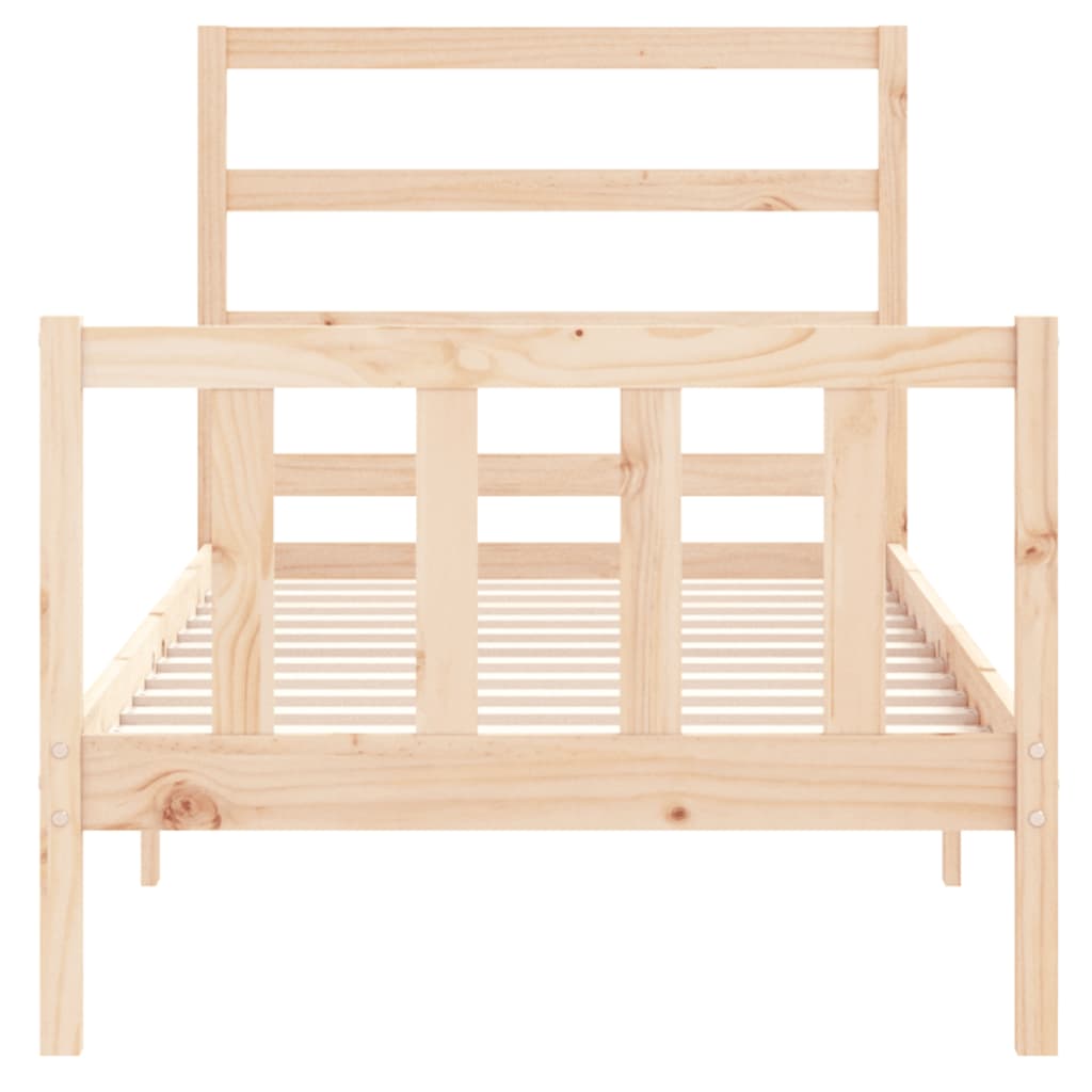 Cadre de lit sans matelas 90x190 cm bois de pin massif - XIOS