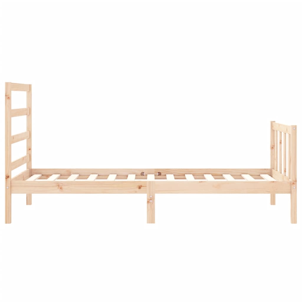 Cadre de lit sans matelas 90x190 cm bois de pin massif - XIOS