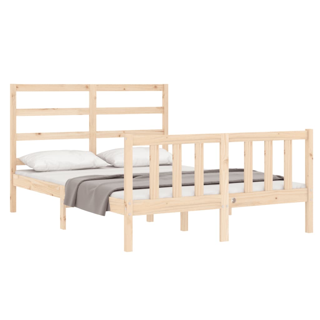 Cadre de lit sans matelas 120x200 cm bois de pin massif - XIOS