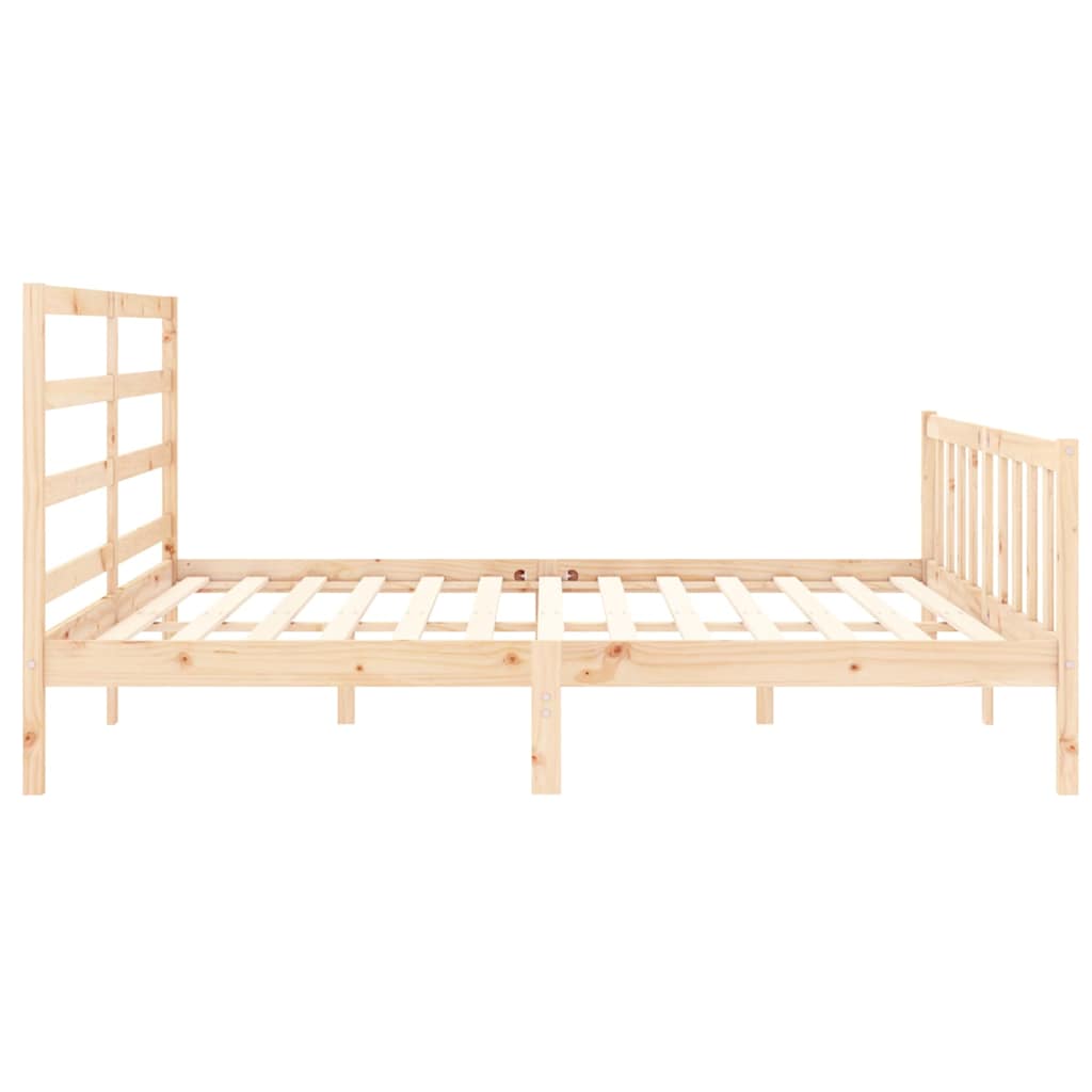 Cadre de lit sans matelas 200x200 cm bois massif de pin - XIOS