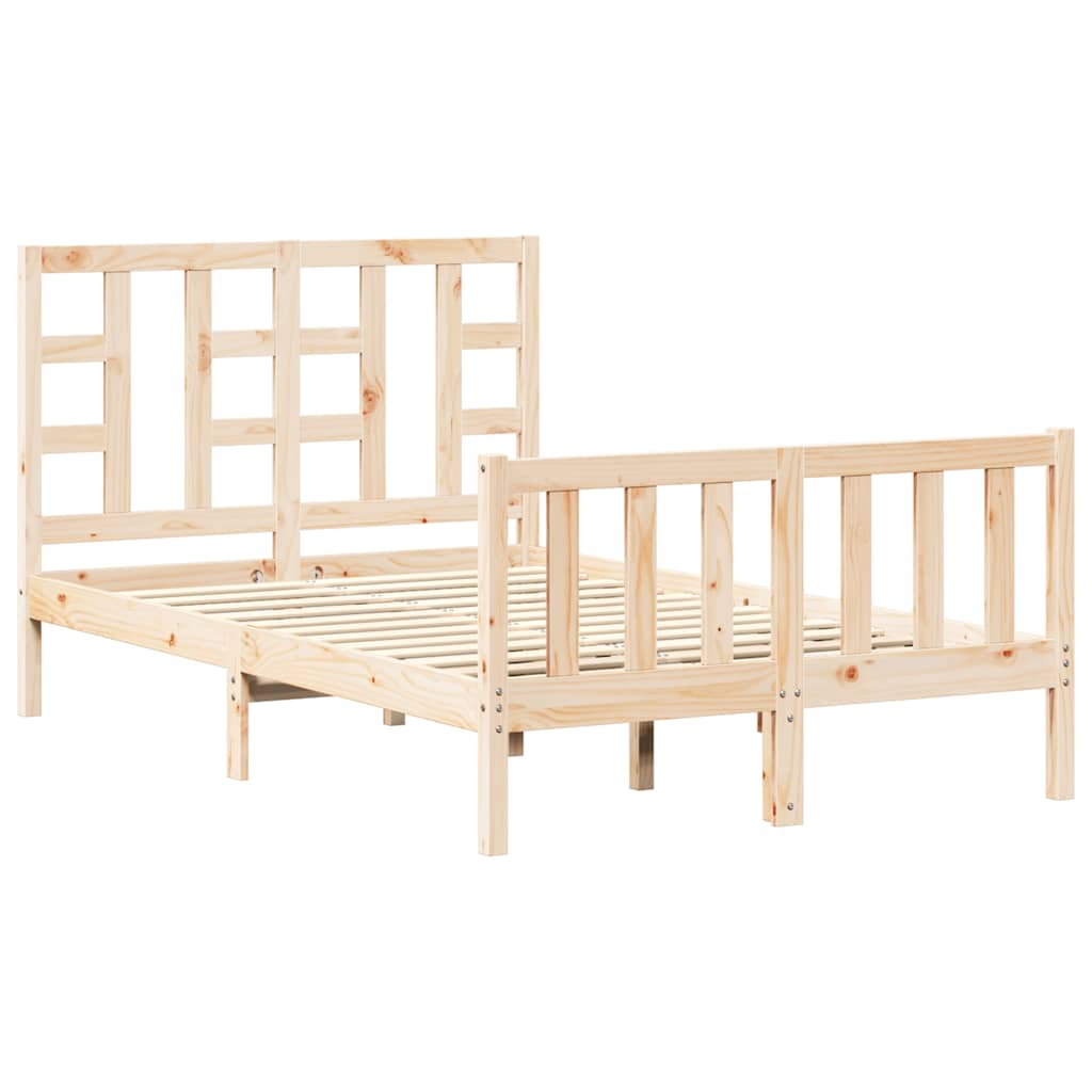 Cadre de lit sans matelas 120x200 cm bois de pin massif - XIOS
