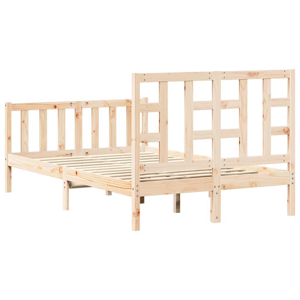 Cadre de lit sans matelas 120x200 cm bois de pin massif - XIOS