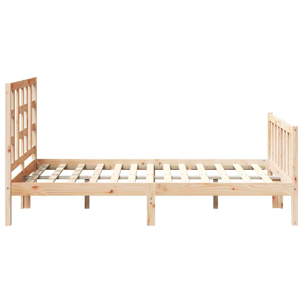 Cadre de lit sans matelas 120x200 cm bois de pin massif - XIOS
