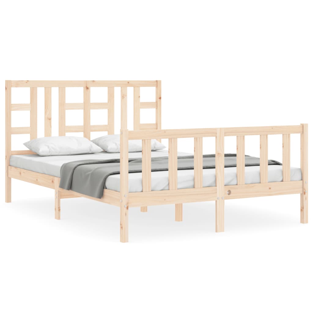 Cadre de lit sans matelas 160x200 cm bois massif de pin - XIOS