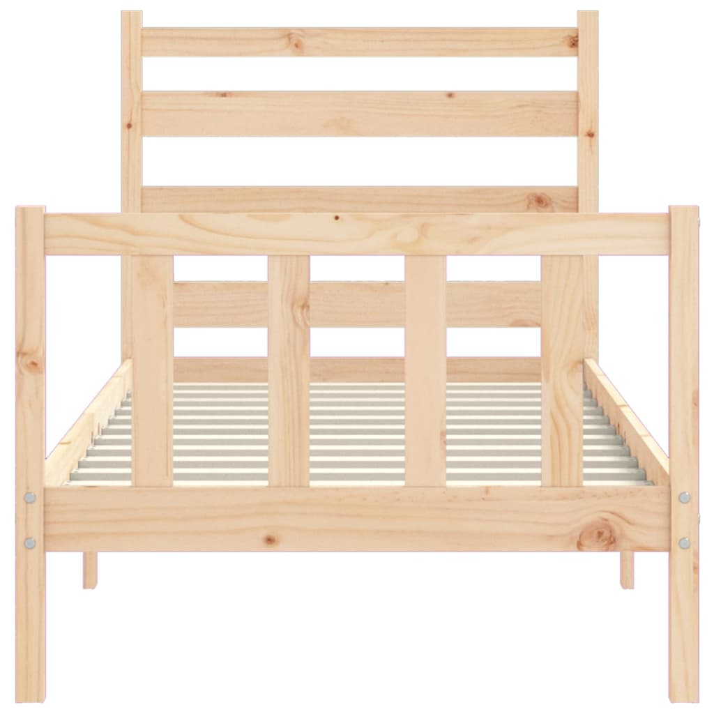 Cadre de lit sans matelas 90x190 cm bois de pin massif - XIOS