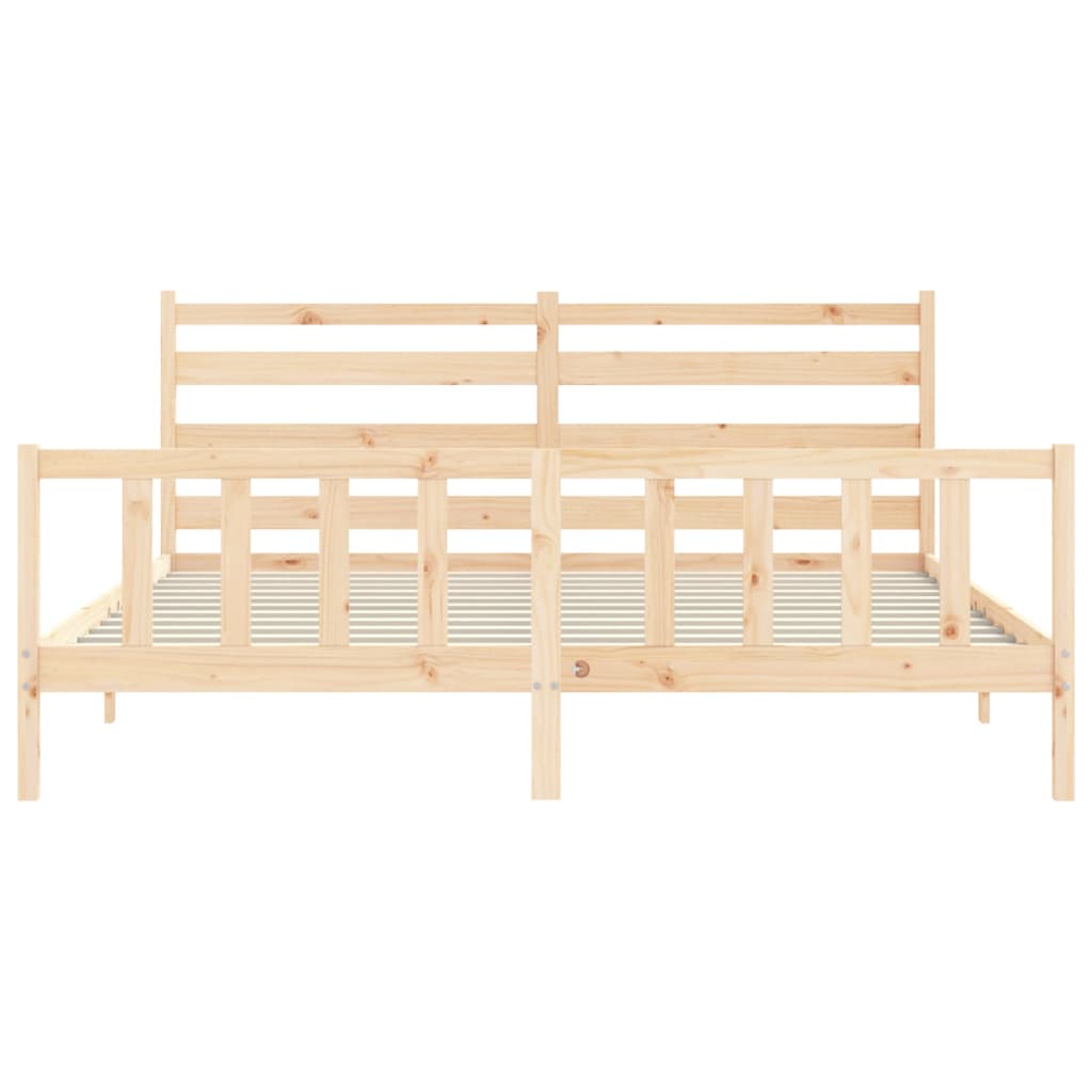 Cadre de lit sans matelas 200x200 cm bois massif de pin - XIOS