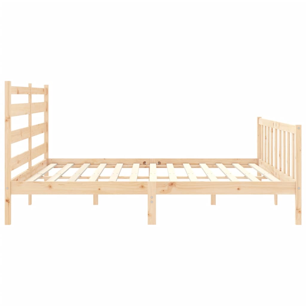 Cadre de lit sans matelas 200x200 cm bois massif de pin - XIOS