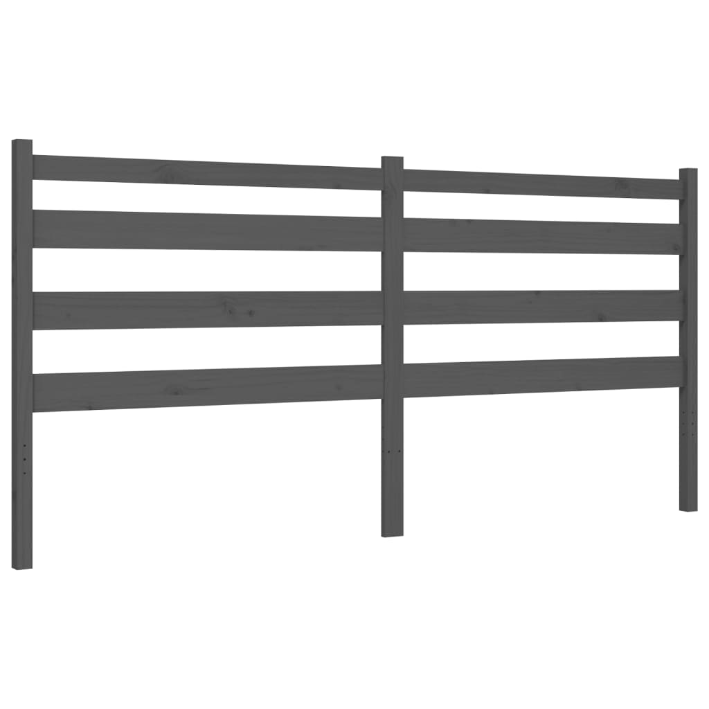 Cadre de lit sans matelas gris 200x200 cm bois massif de pin - XIOS