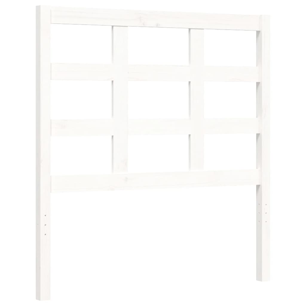 Cadre de lit sans matelas blanc bois de pin massif - XIOS