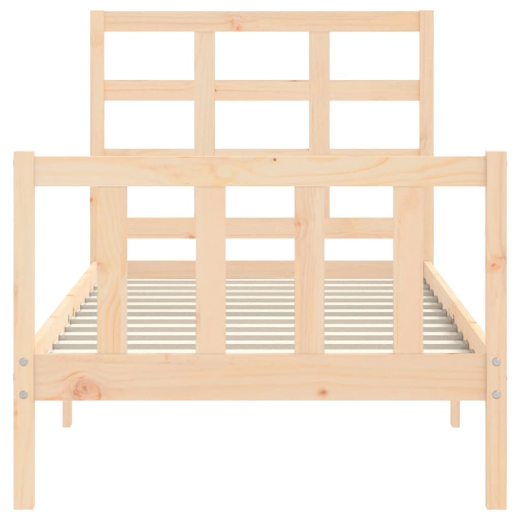 Cadre de lit sans matelas 90x190 cm bois de pin massif - XIOS