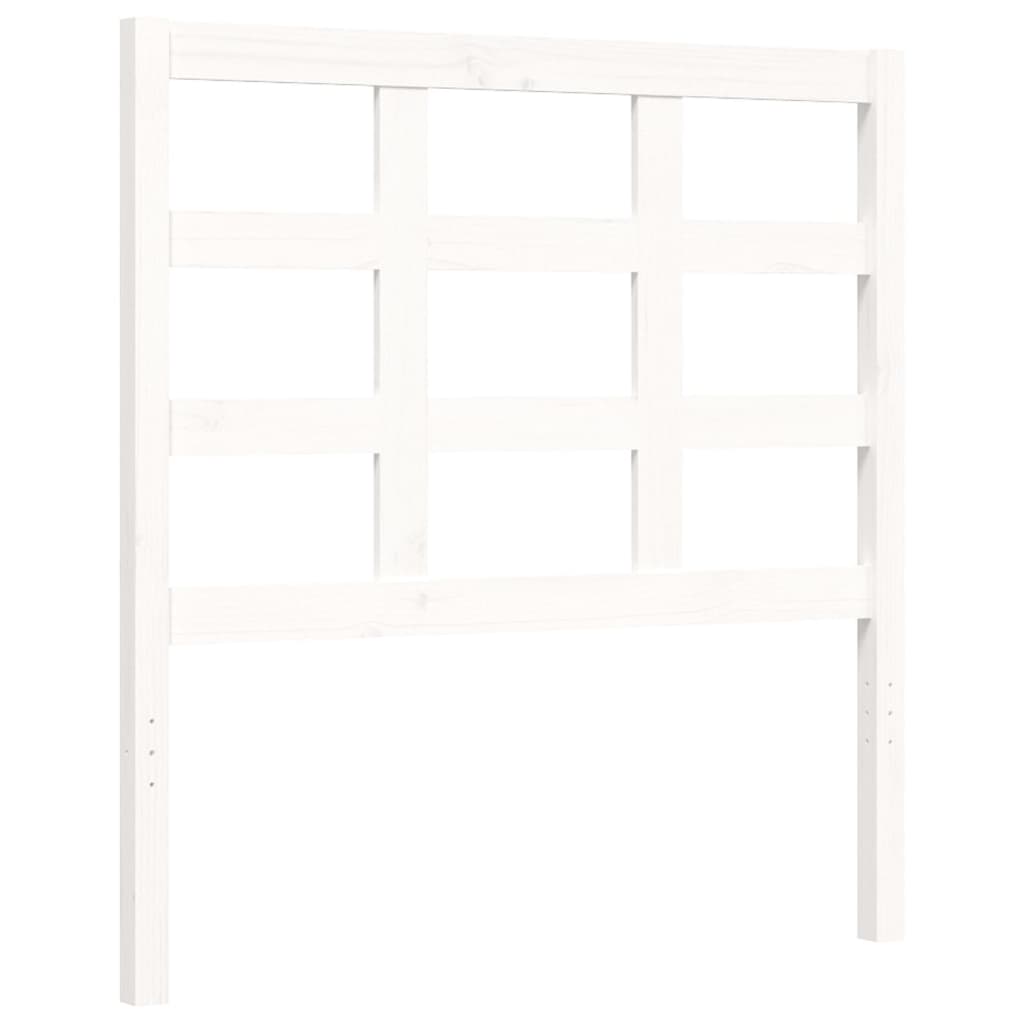 Cadre de lit sans matelas blanc 90x190 cm bois de pin massif - XIOS