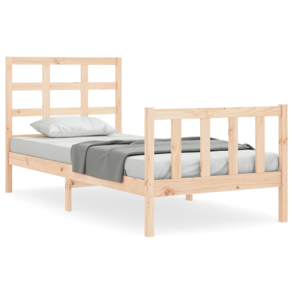 Cadre de lit sans matelas 100x200 cm bois massif de pin - XIOS