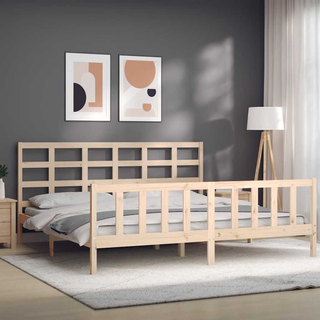 Cadre de lit sans matelas 200x200 cm bois massif de pin - XIOS