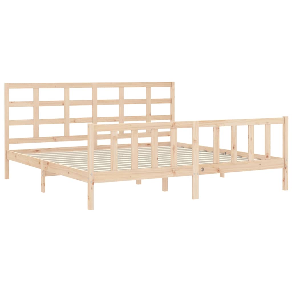 Cadre de lit sans matelas 200x200 cm bois massif de pin - XIOS